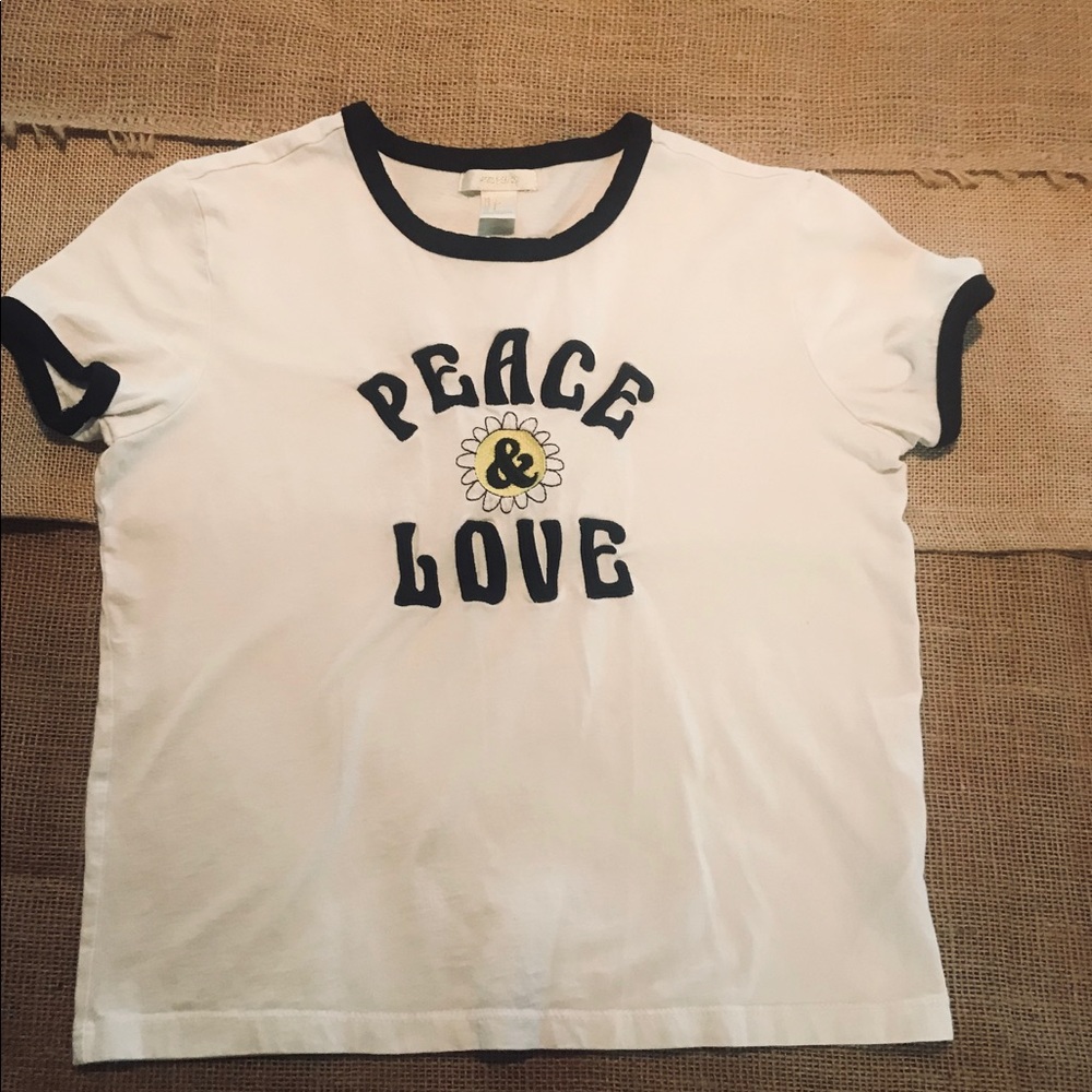 Peace and love ringer tee